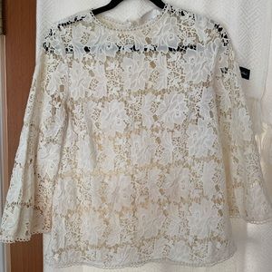 Zimmermann Lace Bracelet Sleeve Top